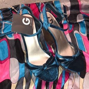 Brand New Guess Clogs in blue/green color